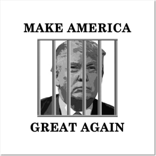 Trump Behind Bars Posters and Art